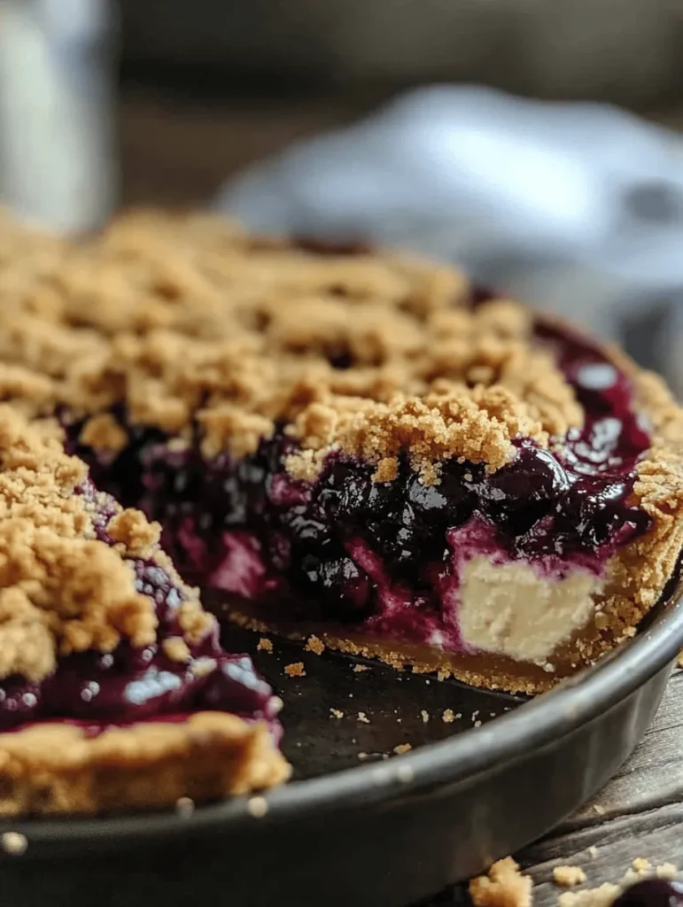 To truly appreciate the Blueberry Bliss Crumble Cheesecake, it’s essential to understand its components. This dessert belongs to the cheesecake genre, a beloved staple in both American and European cuisine. Cheesecakes are celebrated for their rich and creamy textures, which pair beautifully with various toppings and fillings. The Blueberry Bliss Crumble Cheesecake stands out because of its distinctive layering and harmonious balance of flavors.