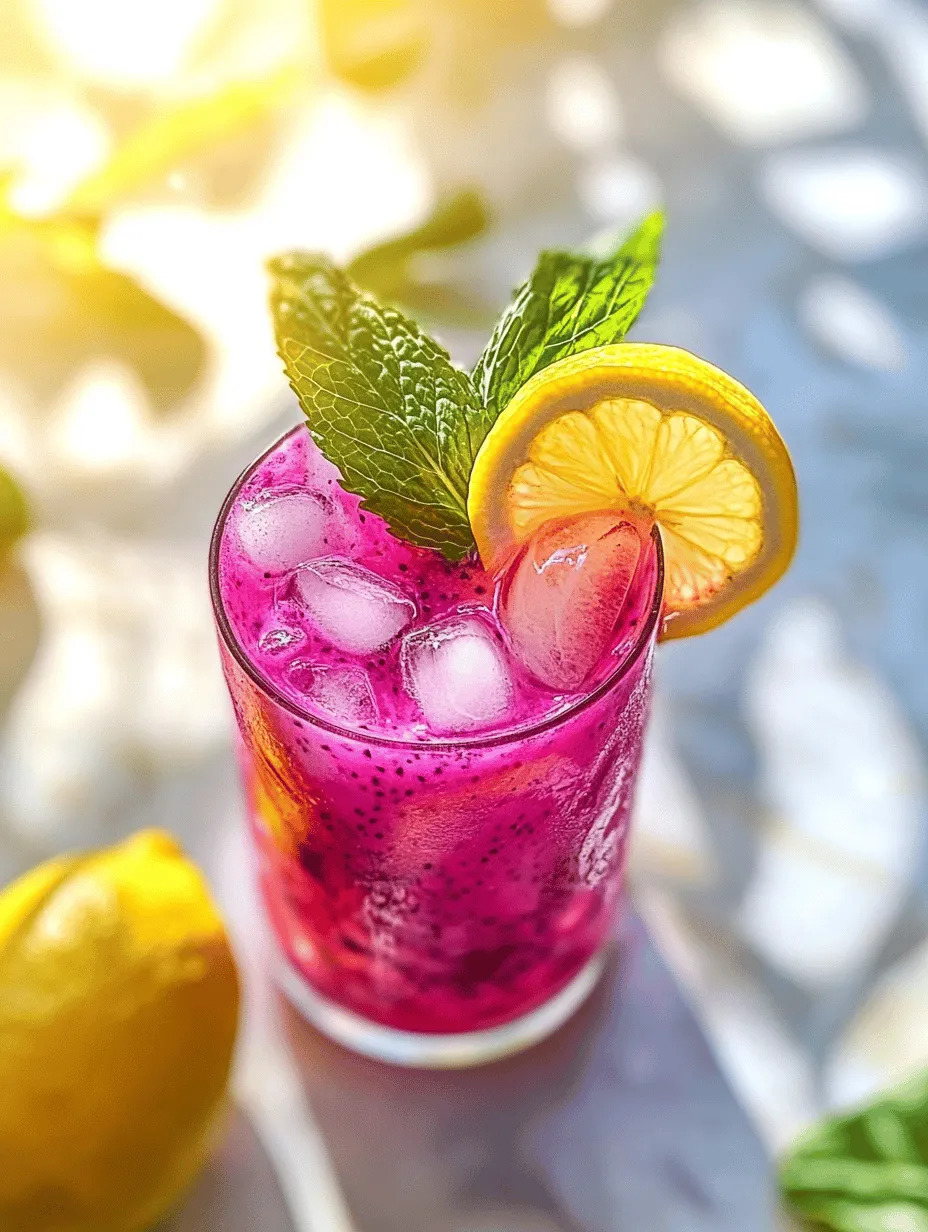 As summer approaches, the quest for a refreshing beverage becomes paramount. One drink that stands out for both its vibrant hue and delightful flavor is Dragonfruit Lemonade. This unique twist on a classic favorite combines the tropical essence of dragonfruit with the zesty brightness of fresh lemons, resulting in a drink that is not only visually appealing but also bursting with flavor. If you’re looking to impress your guests or simply treat yourself to something special, this Dragonfruit Lemonade will surely be a highlight of your warm-weather gatherings.