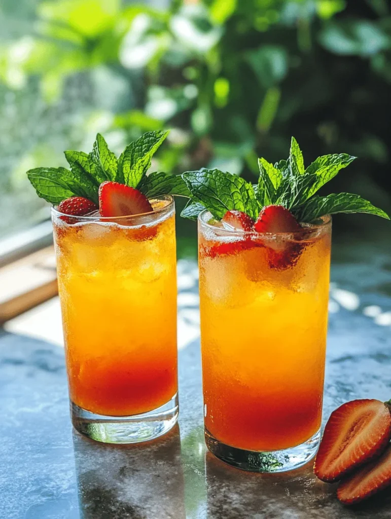 As the sun rises, casting a golden glow across the horizon, there's no better way to greet the day than with a refreshing drink that embodies the vibrancy of a new dawn. Enter the Sweet Sunrise Fizz, a delightful concoction that harmoniously blends fresh orange juice, coconut water, honey, and mint for a revitalizing beverage experience. This invigorating drink not only tantalizes your taste buds but also offers an array of health benefits, making it a must-try for health-conscious individuals and beverage enthusiasts alike.