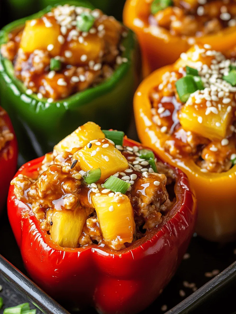 If you’re looking to elevate your meal prep game while satisfying your taste buds, look no further than Teriyaki Pineapple Chicken Stuffed Peppers. This innovative dish brings together the best of both worlds: the savory, umami flavors of teriyaki sauce combined with the natural sweetness of fresh pineapple, all nestled within vibrant bell peppers. Not only does this recipe offer an explosion of flavors, but it also presents a visually stunning dish that’s perfect for impressing family and friends at the dinner table.