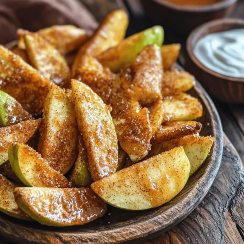 Are you on the lookout for a delicious snack that’s both healthy and indulgent? Look no further than crispy cinnamon apple wedge fries! This recipe combines the natural sweetness of apples with the warmth of cinnamon and a satisfying crunch, making it an irresistible treat. Not only do these apple wedge fries satisfy your sweet tooth, but they also offer a comforting taste that can evoke fond memories of family gatherings and cozy autumn afternoons. Whether you're hosting a party, looking for an after-school snack, or simply craving something sweet, this recipe has you covered.
