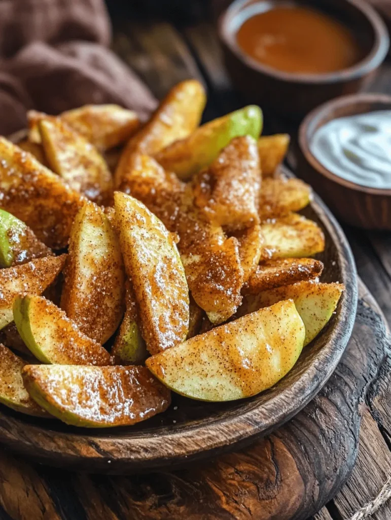 Are you on the lookout for a delicious snack that’s both healthy and indulgent? Look no further than crispy cinnamon apple wedge fries! This recipe combines the natural sweetness of apples with the warmth of cinnamon and a satisfying crunch, making it an irresistible treat. Not only do these apple wedge fries satisfy your sweet tooth, but they also offer a comforting taste that can evoke fond memories of family gatherings and cozy autumn afternoons. Whether you're hosting a party, looking for an after-school snack, or simply craving something sweet, this recipe has you covered.