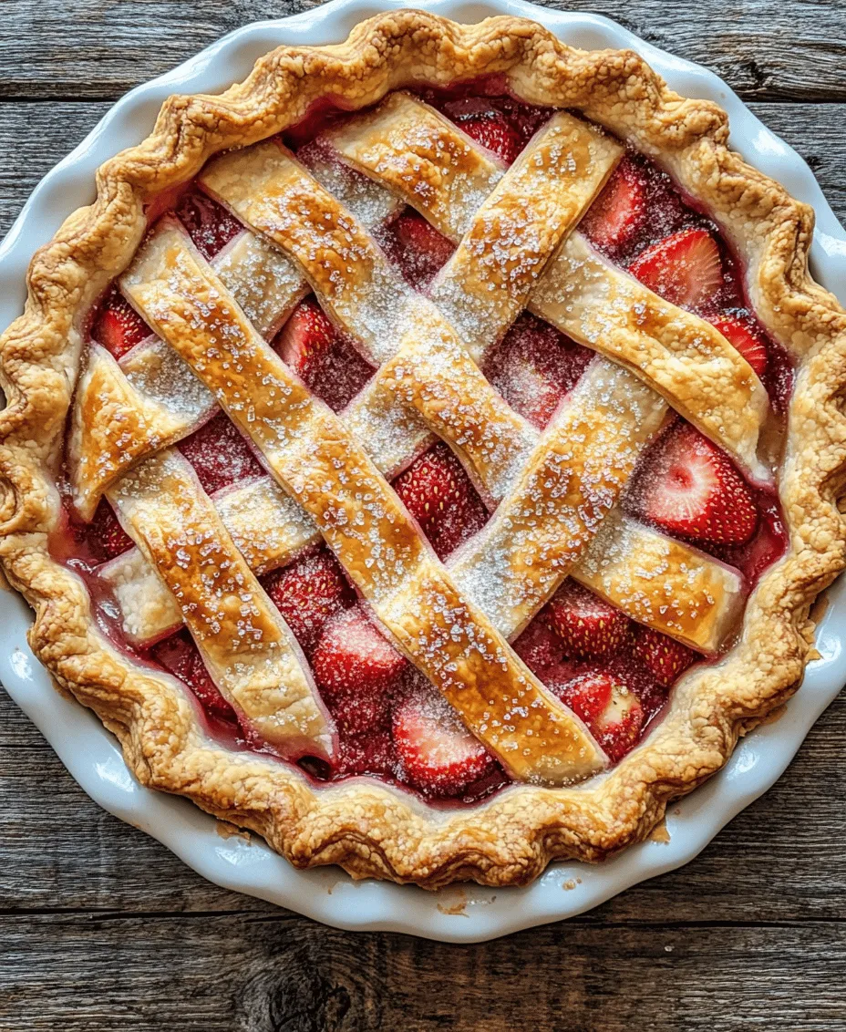 Delve into the delightful world of desserts with our Strawberry Rhubarb Bliss Pie. This classic combination of sweet strawberries and tart rhubarb creates a harmonious balance that tantalizes the taste buds. The bright red hues of the strawberries blend beautifully with the subtle greens of rhubarb, making this pie not only a feast for the palate but also a stunning centerpiece for any gathering. Whether you’re celebrating a special occasion or simply indulging in a cozy night in, this pie is the perfect way to showcase seasonal flavors at their finest.
