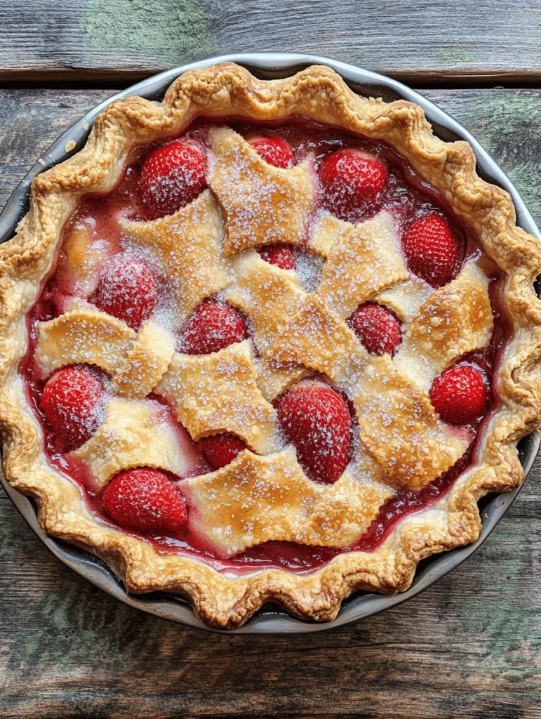 Delve into the delightful world of desserts with our Strawberry Rhubarb Bliss Pie. This classic combination of sweet strawberries and tart rhubarb creates a harmonious balance that tantalizes the taste buds. The bright red hues of the strawberries blend beautifully with the subtle greens of rhubarb, making this pie not only a feast for the palate but also a stunning centerpiece for any gathering. Whether you’re celebrating a special occasion or simply indulging in a cozy night in, this pie is the perfect way to showcase seasonal flavors at their finest.