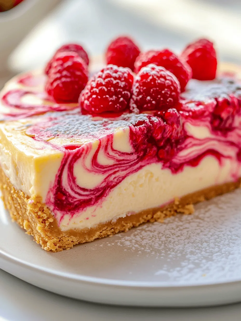 If you're searching for a dessert that perfectly balances sweet and tart flavors, look no further than the Lemon Raspberry Swirl Cheesecake. This delightful dessert not only tantalizes your taste buds but also dazzles the eye with its beautiful swirls of vibrant raspberry against a creamy lemon backdrop. The combination of creamy cheese, zesty lemon, and luscious raspberries creates a symphony of flavors that is sure to impress at any gathering.