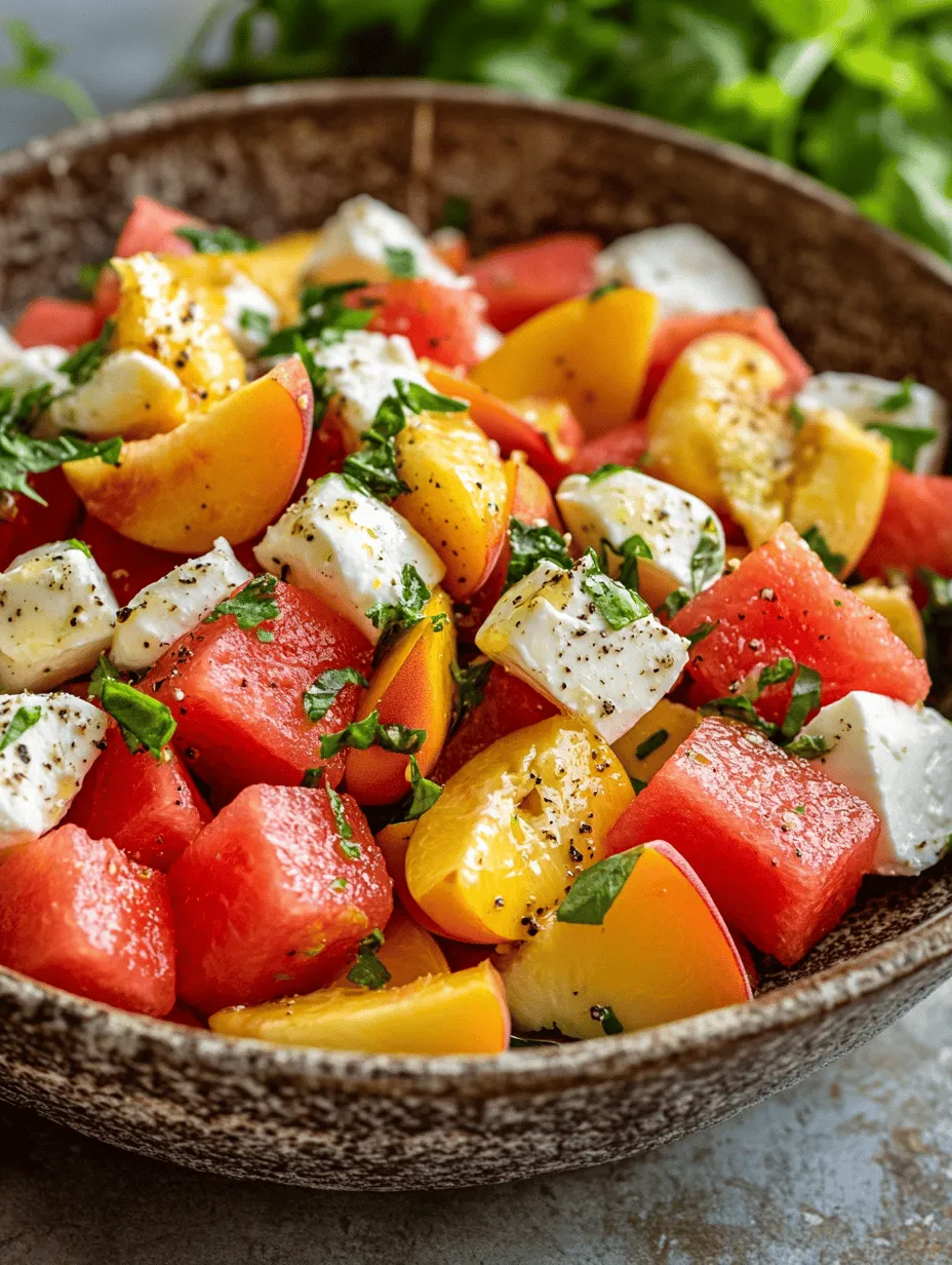 As the temperature rises and the sun shines brighter, summer salads become a staple on dining tables across the globe. These vibrant, colorful dishes are not only refreshing but also a celebration of seasonal produce. Among the myriad of options, the Refreshing Summer Peach Watermelon Salad stands out as a perfect dish for hot weather. This delightful salad combines juicy peaches and sweet watermelon, resulting in a symphony of flavors that evoke the essence of summer.