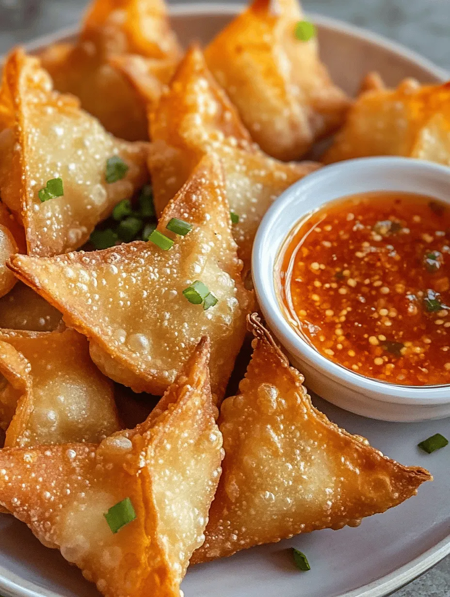 Wontons have long been a beloved staple in various Asian cuisines, celebrated for their versatility and delectable taste. Originating from Chinese culinary traditions, these bite-sized dumplings are typically filled with a variety of ingredients, ranging from savory meats to vibrant vegetables. As they have gained popularity worldwide, different interpretations and fillings have emerged, making wontons a favorite in numerous dishes. Among the many delectable varieties, crispy cream cheese wontons stand out as a delightful appetizer or snack that is sure to please any palate.