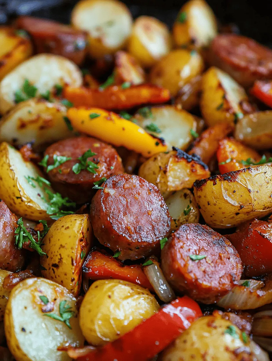 If you're seeking a comforting and hearty meal that encapsulates robust flavors while remaining simple to prepare, look no further than Sizzling Kielbasa & Roasted Potatoes. This dish masterfully combines the savory, smoky essence of kielbasa with the natural sweetness of roasted potatoes and the vibrant crunch of bell peppers. Whether it's a busy weeknight dinner or a casual gathering with friends, this recipe offers both satisfaction and ease, making it a favorite among home cooks.