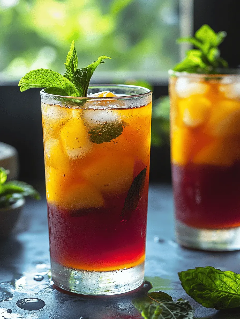 Hibiscus, derived from the dried petals of the hibiscus flower, is a key ingredient in this iced tea. Known for its tart flavor, hibiscus has been used for centuries in various cultures for its medicinal properties. It is rich in antioxidants, which help combat oxidative stress in the body, and studies suggest that hibiscus tea may contribute to lower blood pressure and improved heart health. Additionally, hibiscus is known to aid digestion and provide anti-inflammatory benefits, making it a fantastic addition to any diet.