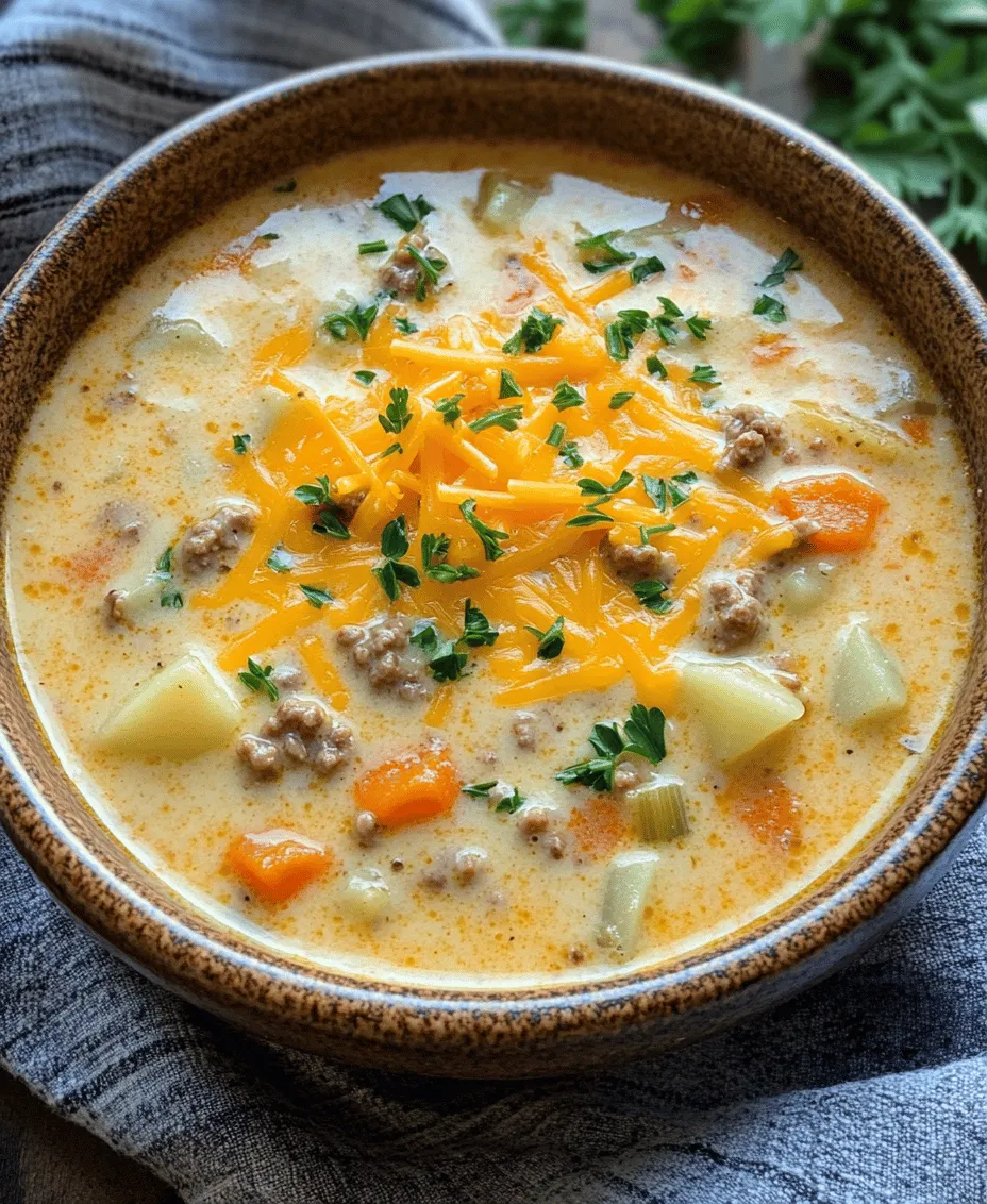 In the world of comfort food, few dishes can compare to the rich, creamy goodness of a cheeseburger soup. The Creamy Slow Cooker Cheeseburger Soup Delight is a perfect blend of familiar flavors that evokes the essence of a classic cheeseburger while offering the heartwarming qualities of a hearty soup. As the cooler months approach, this dish becomes an instant favorite, providing warmth and satisfaction in a delightful bowl.