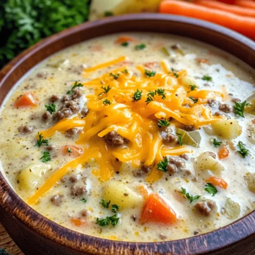 In the world of comfort food, few dishes can compare to the rich, creamy goodness of a cheeseburger soup. The Creamy Slow Cooker Cheeseburger Soup Delight is a perfect blend of familiar flavors that evokes the essence of a classic cheeseburger while offering the heartwarming qualities of a hearty soup. As the cooler months approach, this dish becomes an instant favorite, providing warmth and satisfaction in a delightful bowl.