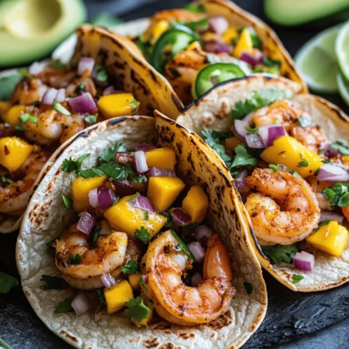 Tacos are a beloved staple in cuisines around the world, but few dishes can hold a candle to the vibrant and tantalizing flavors found in Spicy Shrimp Tacos with Mango Salsa. This dish combines the succulent taste of shrimp with the sweetness of mango, creating a delightful contrast that dances on the palate. With a perfect blend of spices and fresh ingredients, these shrimp tacos are not only a feast for the taste buds but also a wholesome meal that celebrates the essence of coastal cuisine.
