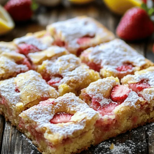 As the warm sun ushers in the season of picnics and outdoor gatherings, there's nothing quite like a sweet treat to complement the vibrant atmosphere. Enter strawberry lemon blondies—a delightful dessert that combines the luscious sweetness of ripe strawberries with the zesty brightness of fresh lemons. This unique flavor profile not only tantalizes the taste buds but also evokes feelings of summer bliss.