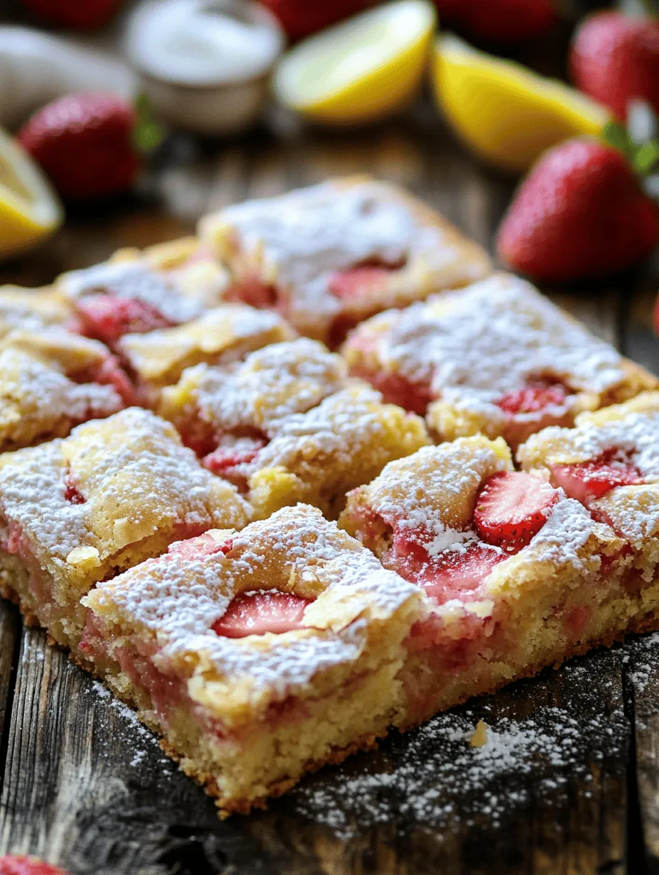 As the warm sun ushers in the season of picnics and outdoor gatherings, there's nothing quite like a sweet treat to complement the vibrant atmosphere. Enter strawberry lemon blondies—a delightful dessert that combines the luscious sweetness of ripe strawberries with the zesty brightness of fresh lemons. This unique flavor profile not only tantalizes the taste buds but also evokes feelings of summer bliss.