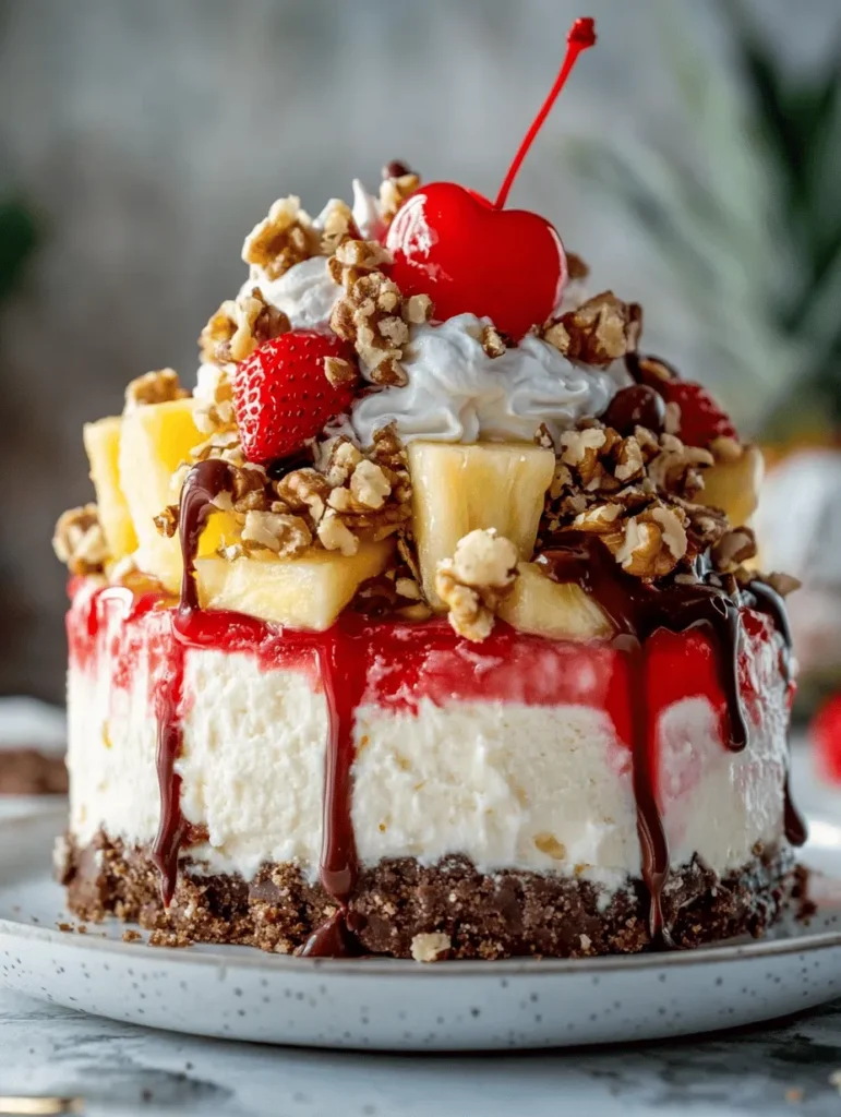 Cheesecake has long been celebrated as a luxurious and creamy dessert, beloved by many for its versatility and rich flavor profiles. From the classic New York-style cheesecake to fruit-topped variations, this dessert has a special place in the hearts (and stomachs) of dessert enthusiasts around the world. But what if we took this delightful dessert and infused it with the nostalgic flavors of a beloved classic—the banana split? Enter the Decadent Banana Split Cheesecake Delight, a mesmerizing fusion that marries the creamy, rich texture of cheesecake with the vibrant flavors of a traditional banana split.