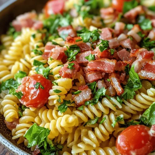 If you’re a fan of the classic BLT sandwich, then you’re in for a treat with this Savory Bacon-Lover's BLT Pasta Salad Recipe. This delightful dish takes the beloved flavors of bacon, lettuce, and tomatoes and transforms them into a satisfying pasta salad that is perfect for any occasion. Whether it’s a summer picnic, a potluck, or a family dinner, this recipe promises to be a crowd-pleaser that combines comfort and freshness in every bite.