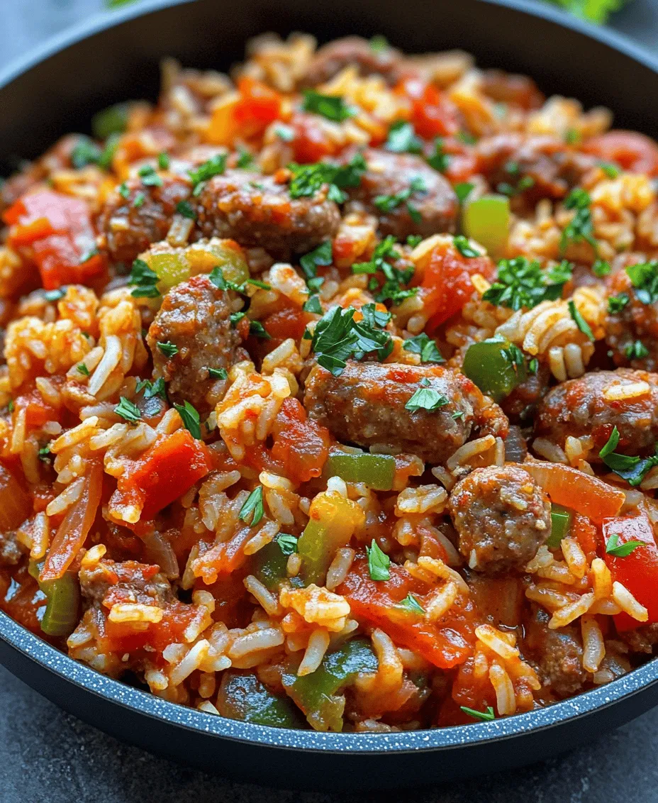 The Savory Sausage and Rice Skillet is a delightful dish that brings together the comforting essence of sausage, wholesome rice, and a medley of vibrant vegetables in a single skillet. This recipe is not only a feast for the senses but also a practical solution for those busy weeknights when you crave a hearty meal without the fuss of extensive cooking. With its easy preparation and robust flavors, it’s an ideal choice for family dinners or meal prep, allowing you to whip up a satisfying dish in no time.