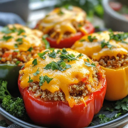 Stuffed bell peppers are a delightful dish that has captured the hearts of food enthusiasts around the world. Their versatility allows for an array of filling options, making them suitable for various dietary preferences and taste profiles. This colorful dish is not only visually appealing but also packed with nutrition, making it a perfect choice for a wholesome meal. The vibrant hues of the bell peppers combined with a savory stuffing create a feast for the eyes and the palate.