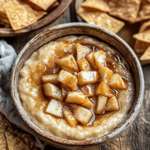 When it comes to desserts that bring joy and warmth to any gathering, few dishes can compete with a delightful apple pie dip paired with cinnamon tortilla chips. This fun, shareable dessert combines the nostalgic flavors of classic apple pie with the effortless enjoyment of a dip, making it an ideal treat for family nights, parties, or cozy evenings at home. Picture a velvety, spiced apple filling that captures the essence of autumn, complemented by crispy, cinnamon-dusted tortilla chips that provide the perfect crunch. This recipe is not only about flavor but also about the experience of sharing something delicious with loved ones, making it a staple for any occasion.