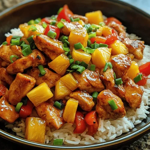 Are you looking for a dish that brings a burst of tropical flavors to your dinner table? Look no further than Pineapple Bliss Chicken & Rice! This delightful recipe combines tender chicken thighs, fragrant jasmine rice, and fresh pineapple in a harmonious blend that tantalizes the taste buds. The appeal of this dish lies not only in its vibrant flavors but also in its healthy ingredients, making it a perfect choice for family dinners or gatherings.