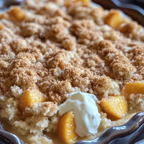 There's something truly special about Southern Peach Crumb Cake that evokes warm memories of summer afternoons spent on porches, enjoying the sweet scent of ripe peaches wafting through the air. This delightful dessert embodies the essence of Southern baking, seamlessly blending the moistness of a tender cake with a crunchy, buttery topping that makes each bite a celebration of flavor and texture. As peach season rolls around, this cake becomes a staple, showcasing the best of fresh, juicy peaches that are synonymous with Southern summers.
