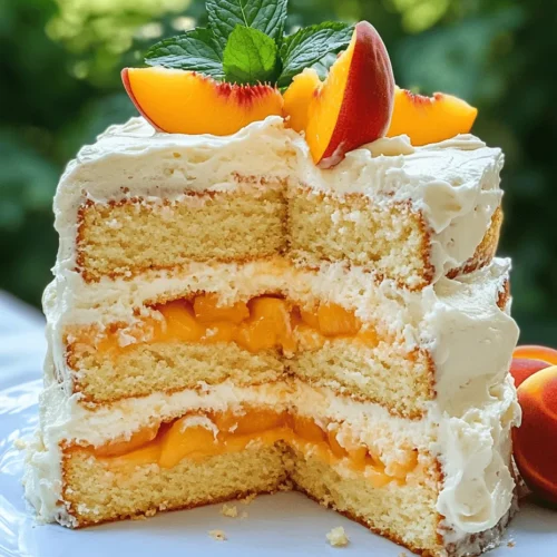 As the warm sun of summer approaches, there’s nothing quite as delightful as indulging in a slice of Peaches and Cream Layer Cake. This luscious dessert captures the essence of the season with its rich layers of moist cake, fresh peaches, and creamy frosting, making it an ideal choice for summer gatherings, birthdays, or simply to enjoy on a sunny afternoon. The combination of sweet, juicy peaches and the smooth, decadent cream creates a symphony of flavors that evoke memories of summer picnics and family celebrations.