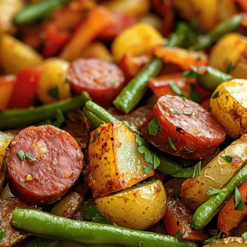 In today’s fast-paced world, the demand for easy and healthy meals is at an all-time high. With busy work schedules, family commitments, and social lives, many people find it challenging to prepare nutritious dinners that don’t require hours of cooking and cleanup. This is where the “Kielbasa Pan Dinner Delight” shines. This hearty one-pan meal not only satisfies your hunger but also brings together a delightful medley of flavors and textures.