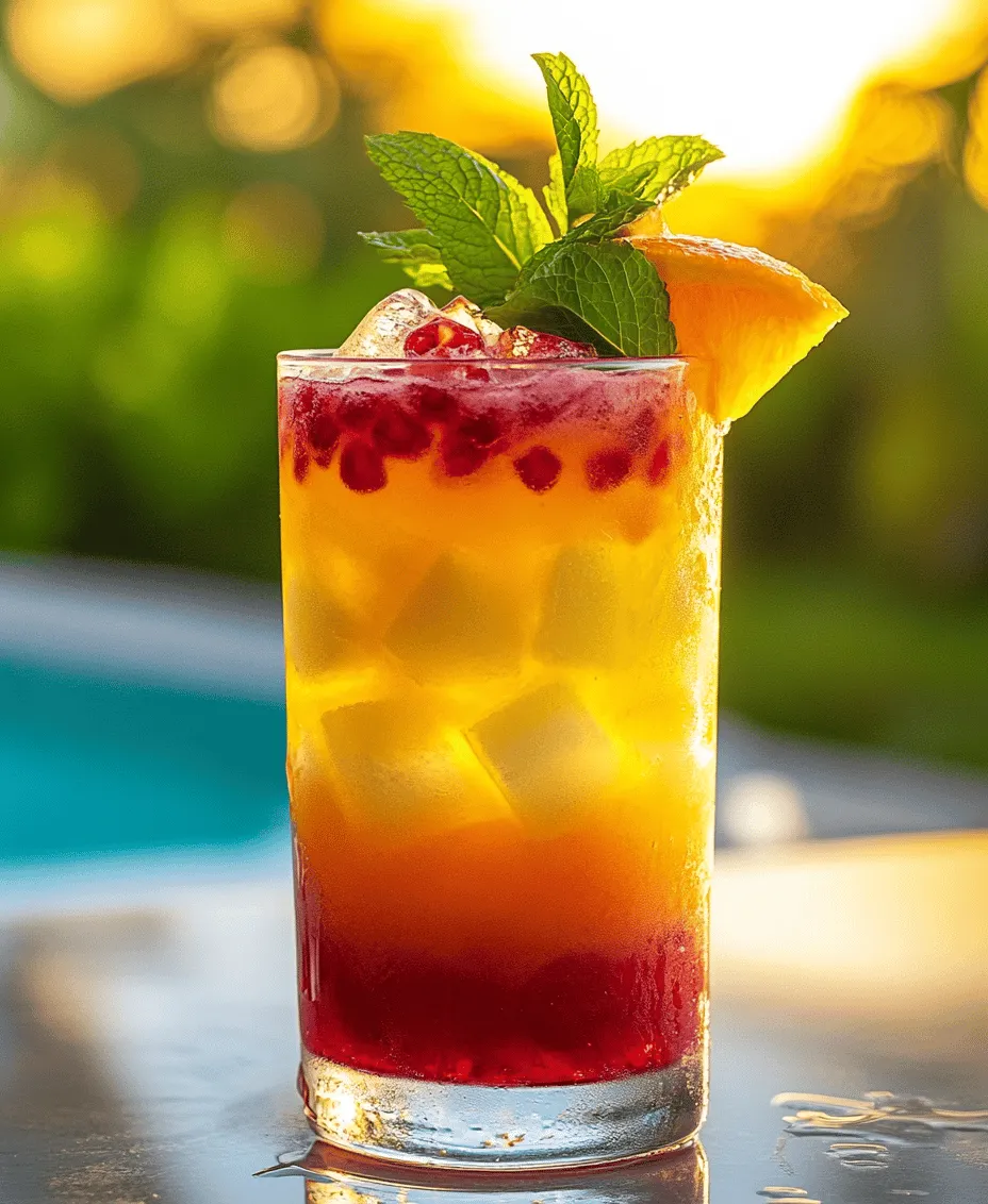 As the sun shines brightly and temperatures rise, there’s no better way to refresh yourself than with a vibrant and revitalizing drink. Enter the Tropical Sunset Splash, a delightful tropical beverage that captures the essence of summer in every sip. This drink is not only a feast for the eyes, with its stunning colors reminiscent of a sunset, but it also packs a nutritional punch with its wholesome ingredients. Perfect for warm days, beach parties, or simply lounging by the pool, this refreshing drink will transport you to a tropical paradise with just one taste.