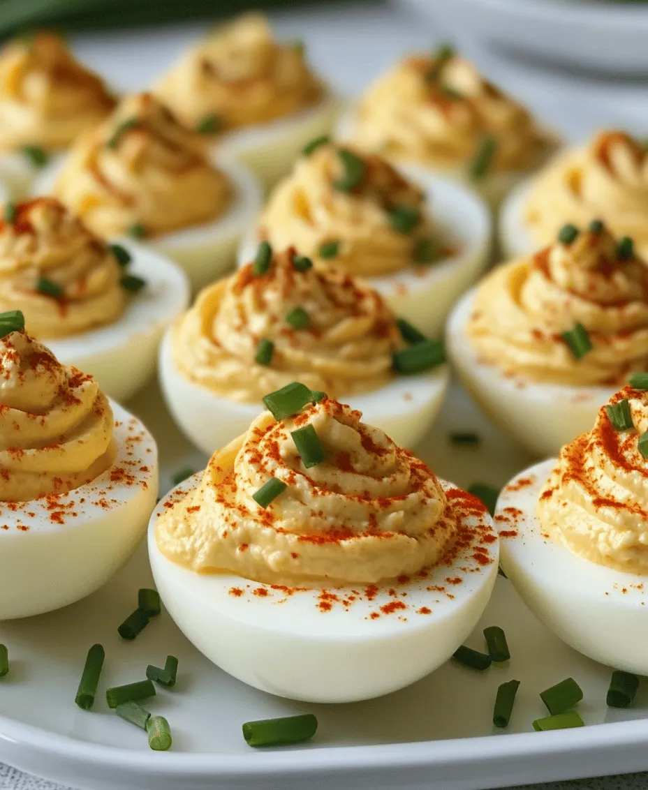 Deviled eggs are a beloved classic appetizer that has graced countless tables for generations. These bite-sized delights, with their creamy yolk filling and savory flavors, have a way of bringing people together. Traditionally, deviled eggs are made by mixing hard-boiled egg yolks with mayonnaise, mustard, and a sprinkle of paprika. However, we’re about to take this timeless dish and give it a spicy, bold twist that is sure to awaken your taste buds: Spicy Chili Garlic Deviled Eggs.
