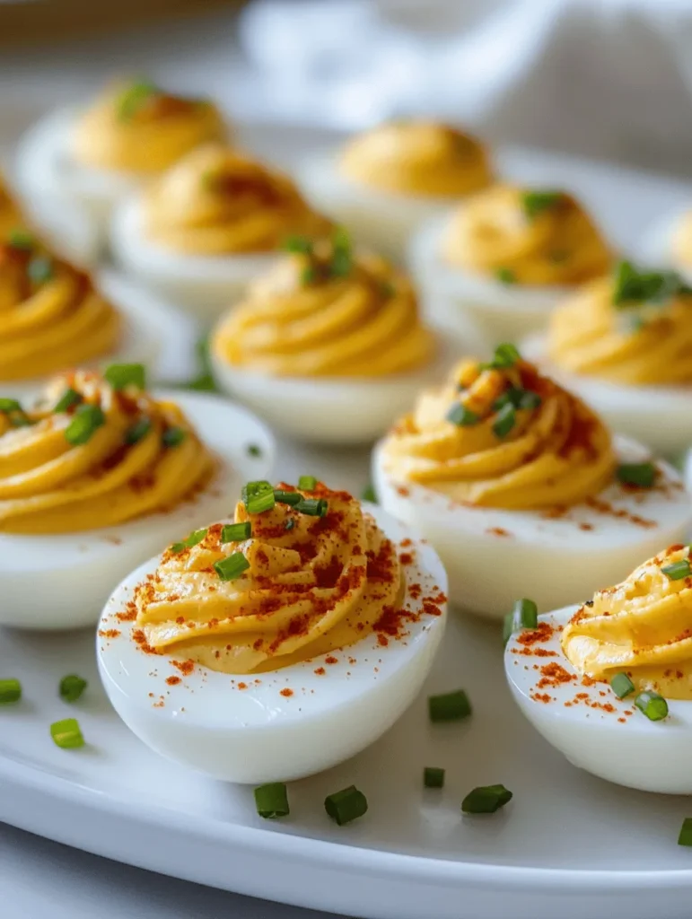 Deviled eggs are a beloved classic appetizer that has graced countless tables for generations. These bite-sized delights, with their creamy yolk filling and savory flavors, have a way of bringing people together. Traditionally, deviled eggs are made by mixing hard-boiled egg yolks with mayonnaise, mustard, and a sprinkle of paprika. However, we’re about to take this timeless dish and give it a spicy, bold twist that is sure to awaken your taste buds: Spicy Chili Garlic Deviled Eggs.