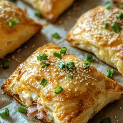 The first step in making your Savory Cheesy Ham Delight Puffs is to preheat your oven to 400°F (200°C). Preheating is crucial because it ensures that your pastry bakes evenly and achieves that desired flaky texture. An oven that is too cool can lead to soggy bottoms, while an over-hot oven may cause the pastry to brown too quickly without cooking through. While the oven is heating, you can prepare the filling and pastry, making the most effective use of your time.