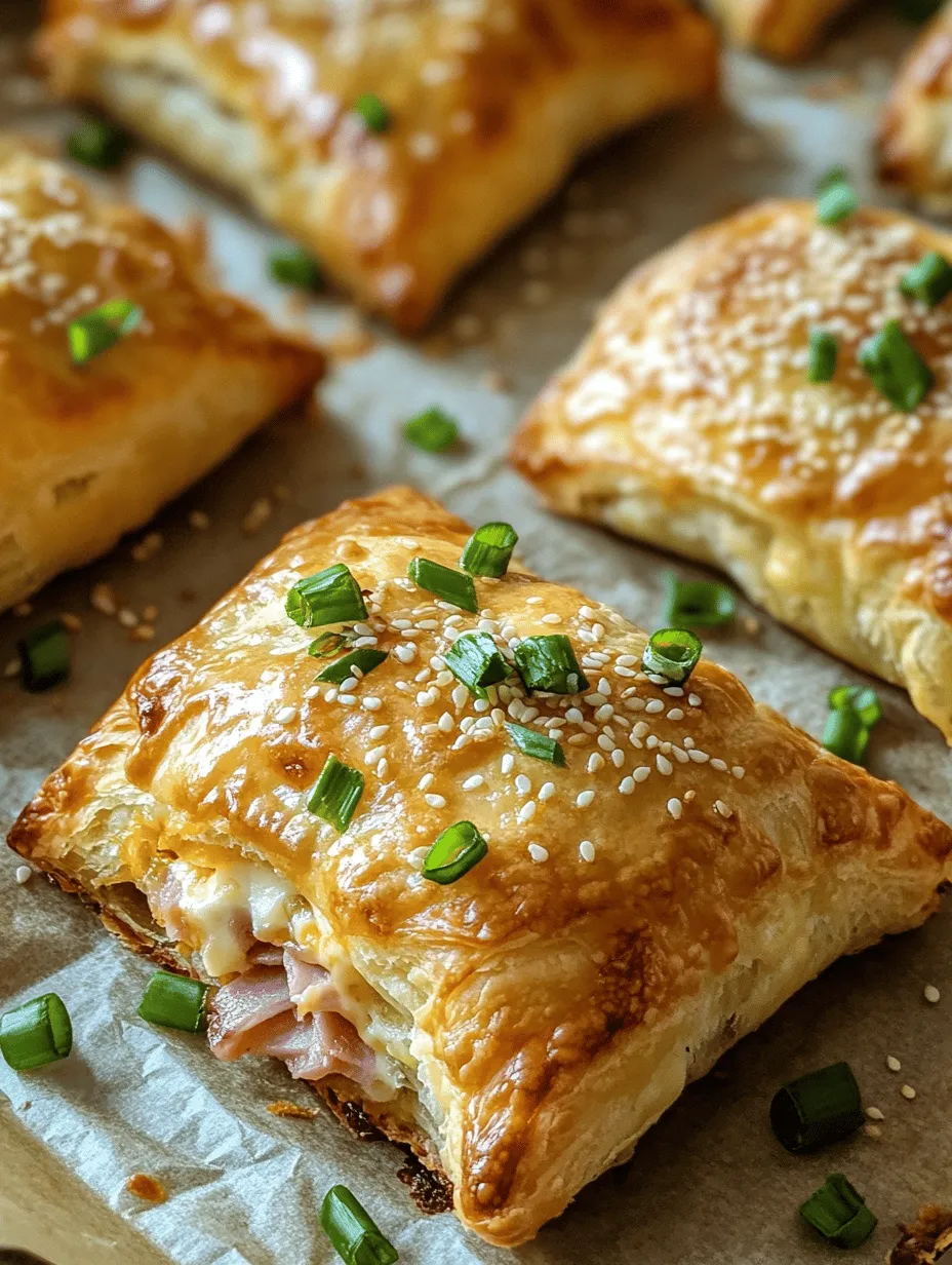 The first step in making your Savory Cheesy Ham Delight Puffs is to preheat your oven to 400°F (200°C). Preheating is crucial because it ensures that your pastry bakes evenly and achieves that desired flaky texture. An oven that is too cool can lead to soggy bottoms, while an over-hot oven may cause the pastry to brown too quickly without cooking through. While the oven is heating, you can prepare the filling and pastry, making the most effective use of your time.