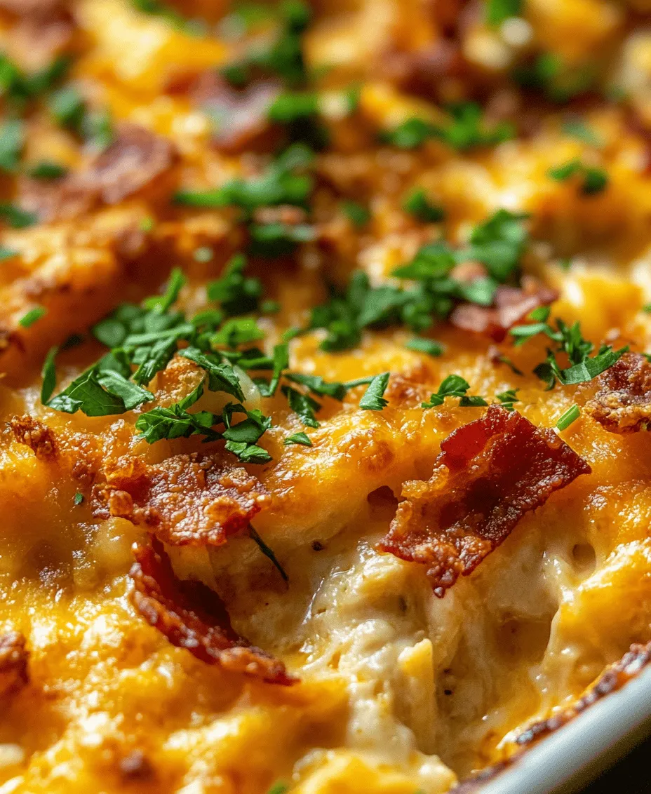 When it comes to comfort food, few dishes can rival the Hearty Cheesy Chicken Bacon Ranch Casserole Delight. This savory dish combines tender chicken, crispy bacon, creamy ranch dressing, and a generous amount of cheese, creating a flavor profile that is both satisfying and indulgent. Whether you're looking to feed a hungry family or impress guests at a dinner party, this casserole is sure to become a favorite in your meal rotation.