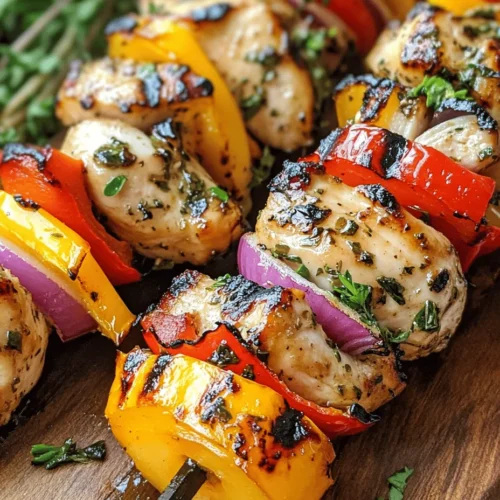 Grilled Lemon Herb Chicken Skewers are a culinary delight that perfectly embodies the essence of summer. With their vibrant flavors and simple preparation, these skewers are a must-try for anyone looking to elevate their grilling game. The bright notes of lemon combined with the aromatic herbs create a refreshing dish that is not only delicious but also visually appealing, making it a fantastic centerpiece for any meal.