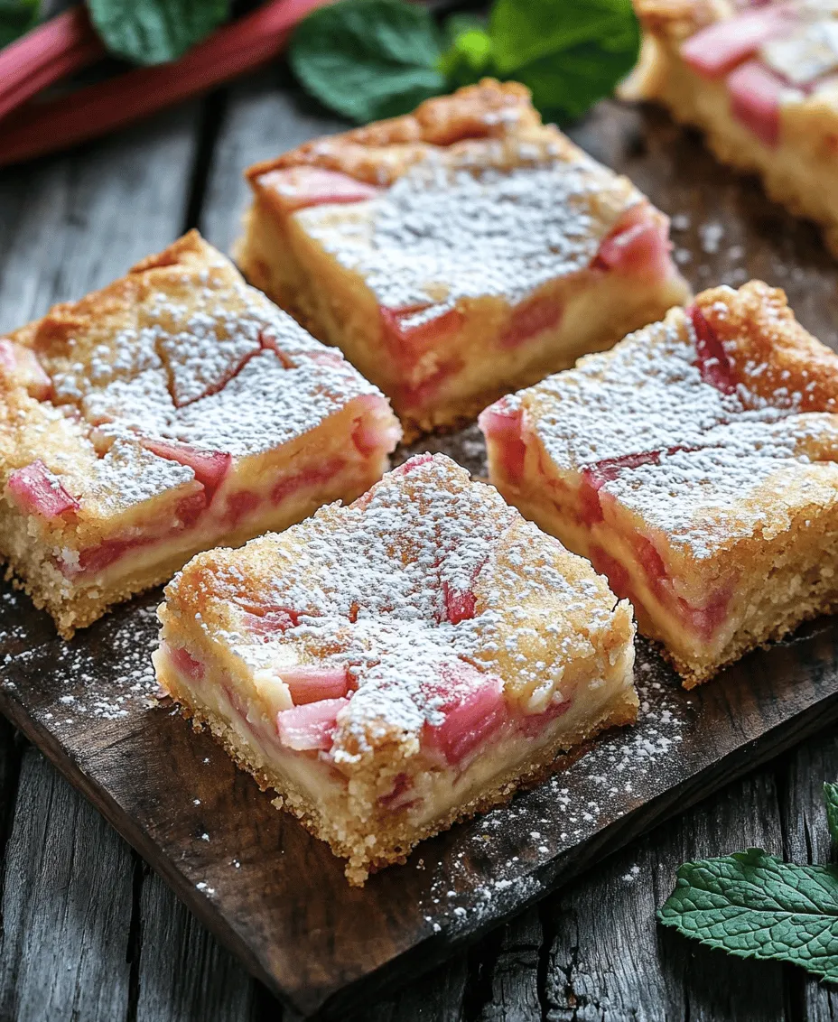Rhubarb, with its vibrant red stalks and unique tart flavor, is one of those ingredients that can elevate a dish from ordinary to extraordinary. Often considered a vegetable but used as a fruit in culinary contexts, rhubarb's versatility shines in desserts, particularly in sweet and tangy rhubarb custard bars. This delightful treat perfectly balances the natural tartness of rhubarb with a rich, creamy custard, making it an irresistible option for spring and summer gatherings. Whether you are hosting a brunch, celebrating a special occasion, or simply indulging in a sweet treat, these rhubarb custard bars are sure to impress.