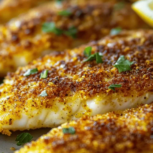 Preheating your oven is essential for achieving the perfect Honey Mustard Crusted Tilapia. Set your oven to 400°F (200°C) and allow it to fully preheat before placing the fish inside. This step ensures that the fillets cook evenly and helps to develop a golden crust. An adequately preheated oven creates a consistent temperature that can make a significant difference in both texture and flavor.