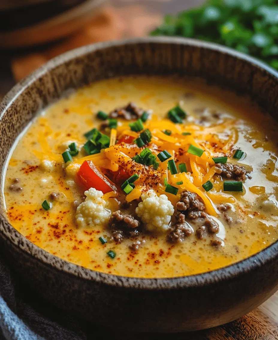 In recent years, low-carb diets have surged in popularity, attracting health-conscious individuals and food enthusiasts alike. Many people are seeking satisfying meals that align with their dietary goals while still enjoying the flavors they love. One such dish that perfectly encapsulates this balance is the Cheesy Delight: Low Carb Cheeseburger Soup. This hearty soup offers the rich, comforting essence of a classic cheeseburger but in a healthier, low-carb format that you can enjoy guilt-free.