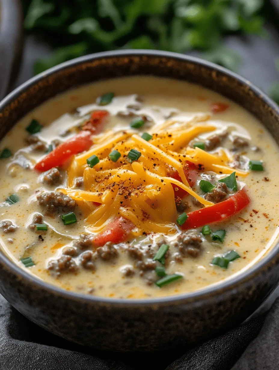 In recent years, low-carb diets have surged in popularity, attracting health-conscious individuals and food enthusiasts alike. Many people are seeking satisfying meals that align with their dietary goals while still enjoying the flavors they love. One such dish that perfectly encapsulates this balance is the Cheesy Delight: Low Carb Cheeseburger Soup. This hearty soup offers the rich, comforting essence of a classic cheeseburger but in a healthier, low-carb format that you can enjoy guilt-free.