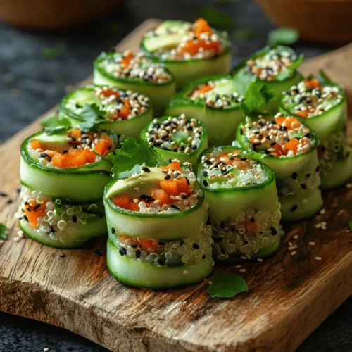 Cucumber and avocado rolls are a delightful culinary creation that beautifully marries freshness with flavor. This dish not only serves as an exquisite appetizer or snack but also embodies a healthy lifestyle, making it a popular choice among health enthusiasts and foodies alike. The combination of crisp cucumber, creamy avocado, and vibrant fillings creates a visually appealing presentation that is sure to impress at any gathering.