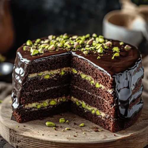 Indulging in a slice of Dubai Chocolate Cake with Pistachio Layers is like taking a flavorful journey through the vibrant culinary landscape of the Middle East. This exquisite dessert, characterized by its rich chocolate base complemented by nutty pistachio layers, beautifully embodies the essence of fusion cuisine. The cake's popularity reflects not only the love for chocolate but also the reverence for pistachios, which are an integral part of Middle Eastern gastronomy.