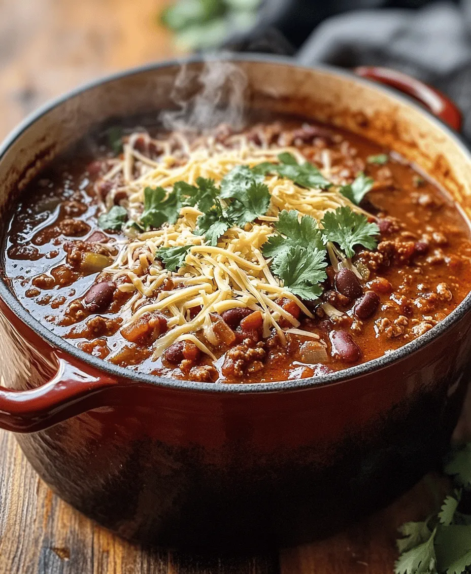 Chili is a beloved comfort food that warms the heart and soul, especially on chilly evenings or during lively gatherings. This robust dish has a rich history, originating in the southwestern United States and quickly becoming a staple in many households. The beauty of chili lies in its versatility; it can be customized to suit individual tastes and dietary preferences while still delivering a hearty, satisfying meal. Among the myriad of chili recipes, the <strong><div class='code-block code-block-1' style='margin: 8px 0; clear: both;'>
<script async src=