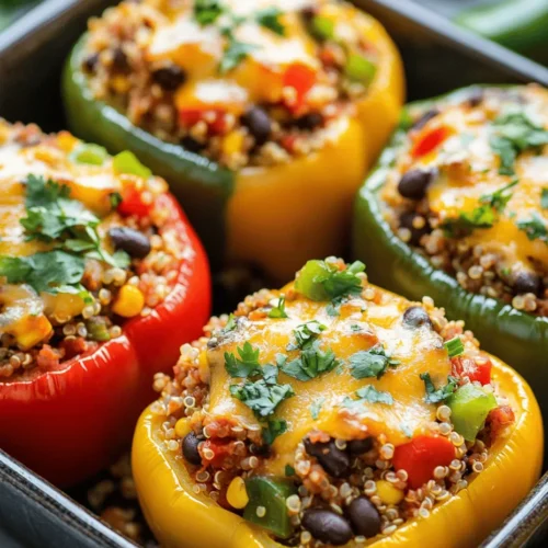 Discover the delightful fusion of flavors and nutrition with our Quinoa-Stuffed Bell Peppers. This vibrant dish not only satisfies your taste buds but also provides a healthy, plant-based meal option that is perfect for any occasion. Whether you are looking for a quick dinner solution on a busy weeknight or a show-stopping dish for a leisurely weekend gathering, these stuffed peppers will impress your family and friends alike.