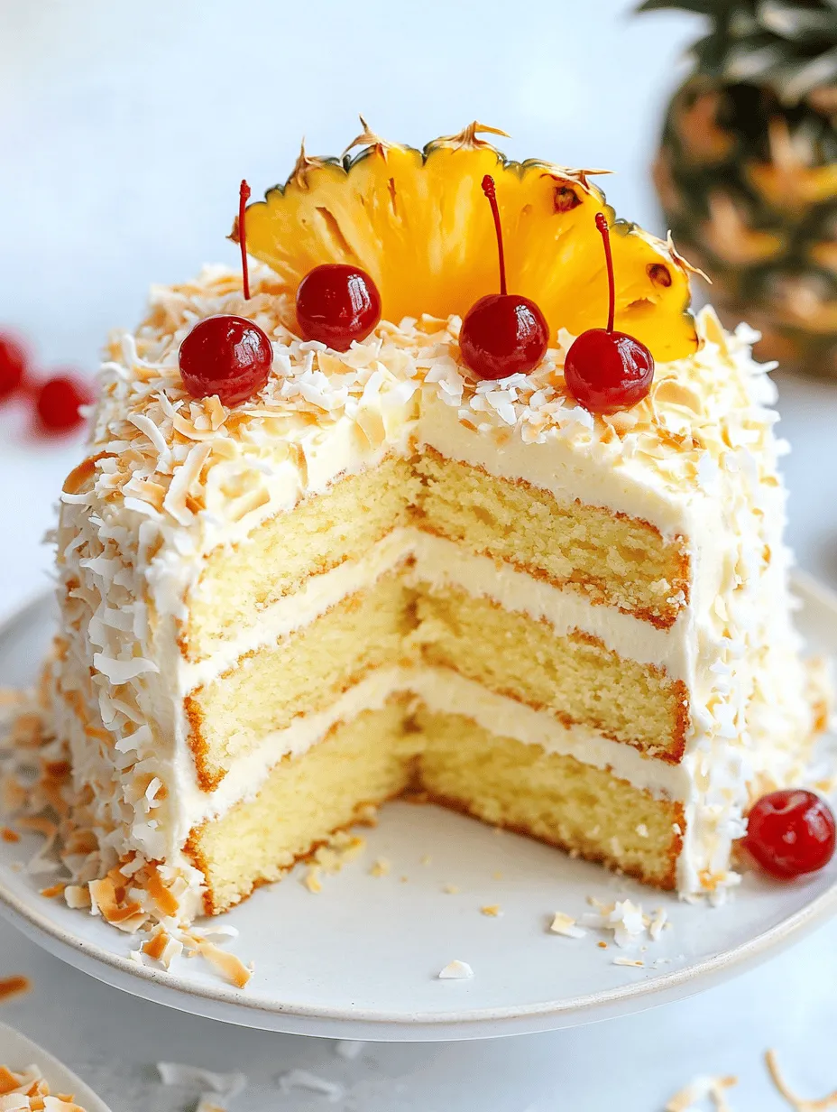 If you're looking for a show-stopping dessert that captures the essence of tropical paradise, look no further than the Piña Colada Layer Cake. This impressive cake combines the beloved flavors of coconut and pineapple, reminiscent of the classic cocktail. With its fluffy layers and luscious frosting, it’s not just a treat for the palate but also a feast for the eyes, making it a perfect choice for special occasions like birthdays, weddings, or summer gatherings.