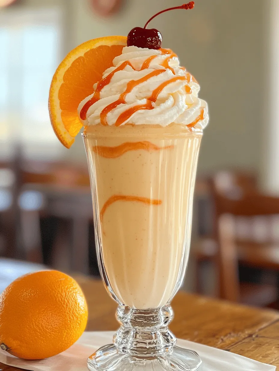 To create the perfect Creamy Orange Dreams Milkshake, it’s essential to understand the core ingredients that contribute to its delightful flavor and texture.