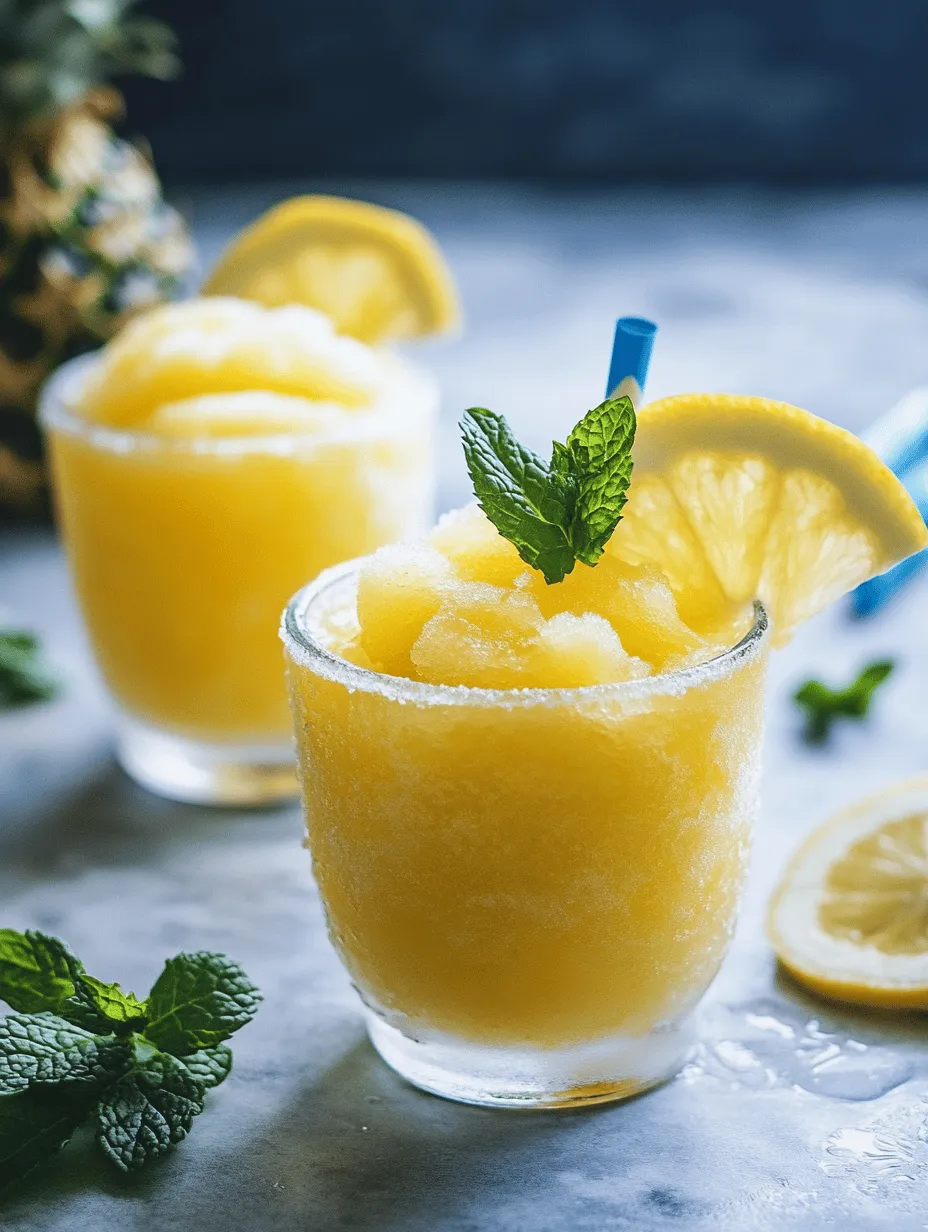 As the temperatures rise and the sun shines brightly, nothing quite beats the thirst-quenching allure of a refreshing summer beverage. Among the myriad of options available, Frozen Pineapple Lemonade stands out as a vibrant and invigorating choice. This delightful concoction not only tantalizes your taste buds but also serves as the perfect antidote to a hot day. Imagine sipping on a chilled, fruity blend that balances the sweetness of ripe pineapples with the zesty brightness of fresh lemons.