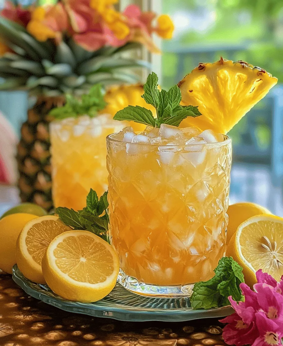As the warm breezes of summer sweep in, nothing is more refreshing than a cool drink to beat the heat. Enter the Tropical Sunshine Pineapple Coconut Lemonade—a vibrant, thirst-quenching beverage that captures the essence of summer in every sip. This delightful concoction combines the sweet and tangy flavors of fresh pineapple and zesty lemon with the creamy richness of coconut, creating a refreshing drink that transports you straight to a sun-soaked beach paradise.