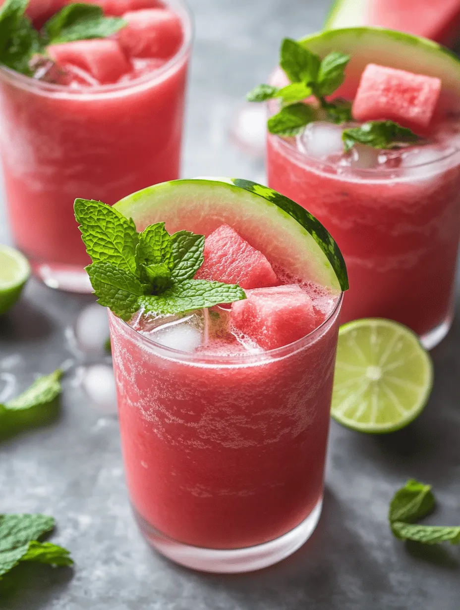 Smoothies have taken the culinary world by storm, becoming a versatile and popular choice for health enthusiasts and casual drinkers alike. They offer a quick and delicious way to pack in nutrients, making them ideal for breakfast, snacks, or even a light meal. Among the myriad of smoothie options, the Watermelon Mojito Smoothie stands out as a refreshing delight, particularly suited for hot summer days. With its vibrant color and invigorating flavors, this smoothie is not only a feast for the eyes but also a nourishing treat for the body.