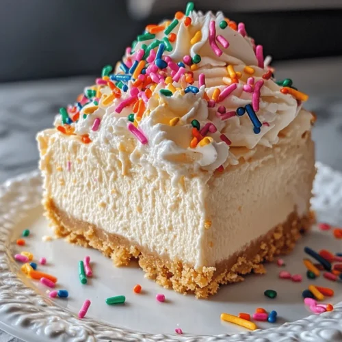 Discover the ultimate dessert experience with our Sugar Cookie Cheesecake Delight. This recipe merges the nostalgic flavors of sugar cookies with the rich creaminess of cheesecake, resulting in a beautifully layered dessert that will wow your guests and satisfy your sweet tooth. Whether you're hosting a party, celebrating a special occasion, or simply treating yourself to a decadent dessert, this delightful cheesecake is sure to impress with its exquisite taste and presentation.