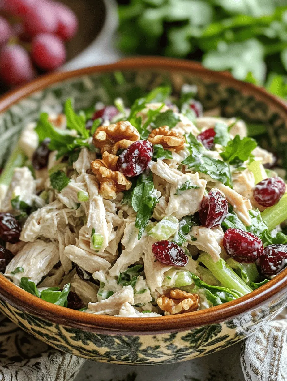 Cranberry Bliss Chicken Salad is a delightful medley of flavors and textures that promises to elevate any meal. This vibrant dish combines tender chicken, sweet dried cranberries, juicy grapes, and crunchy nuts, making it not only a feast for the eyes but also a nutritious choice. Whether you're looking to prepare a quick lunch, a satisfying dinner, or a refreshing option for a picnic or potluck, this chicken salad fits the bill perfectly.