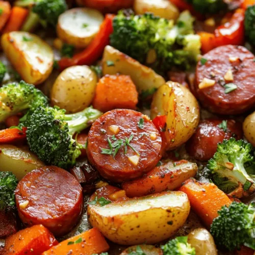 In the fast-paced world we live in, cooking can often feel like a chore, especially on busy weeknights when the family is tired and hungry. Enter the sheet pan meal: a culinary solution that combines convenience with flavor, allowing home cooks to prepare a delicious, balanced meal with minimal effort and cleanup. Among the myriad of sheet pan recipes available, the Smoky Kielbasa & Veggie Sheet Pan Delight stands out as a savory, hearty option that caters to both taste buds and busy schedules.